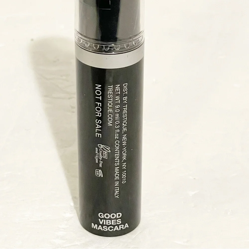 Trestique Good‎ Vibes Mascara + Curler Icelandic Black Full Size 0.3 oz/9ml NEW